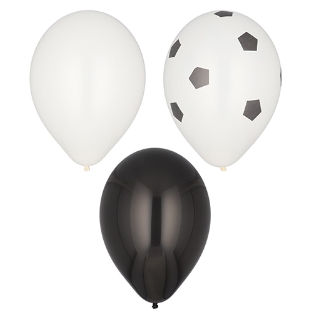 8 Luftballons Ø 29 cm farbig sortiert "Football"