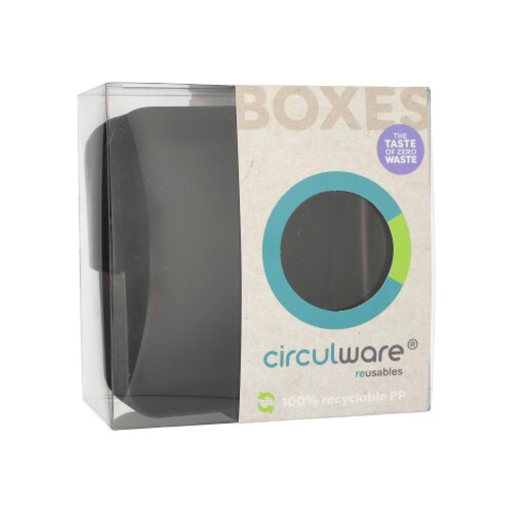 12 "Circulware" Mehrweg-Schalen Mix & Match eckig 3 cm x 15,6 cm x 15,6 cm schwarz