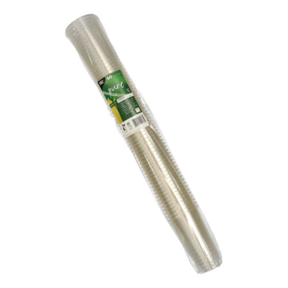 60 Bierbecher, PLA "pure" 0,2 l Ø 7,05 cm · 12,4 cm glasklar / 0,25 l