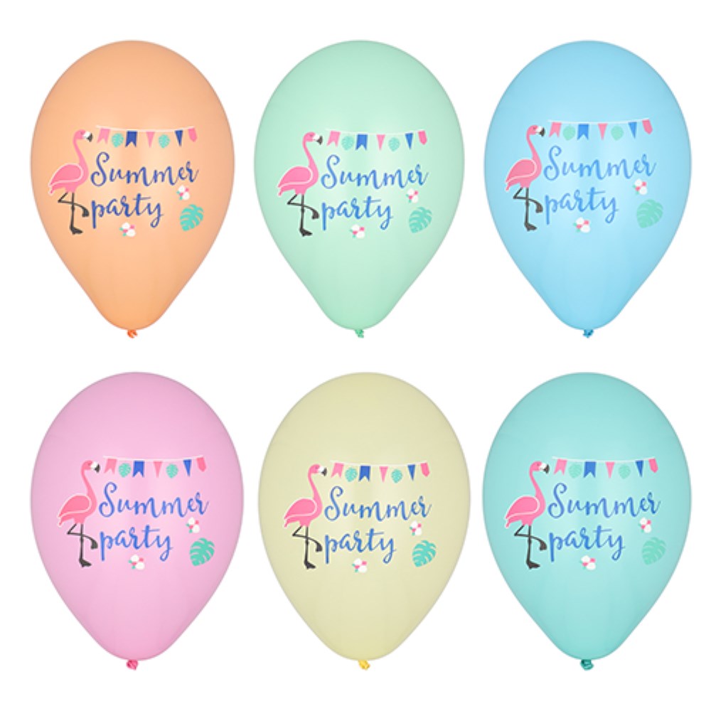 6 Luftballons Ø 29 cm farbig sortiert "Summerparty"