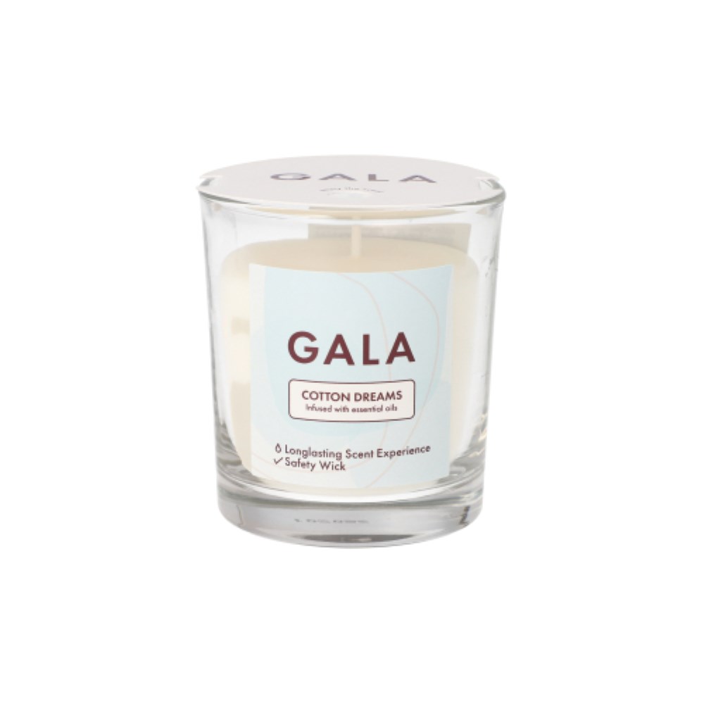 "GALA" Duftkerze im Glas Ø 70 mm · 77 mm weiss - Cotton Dreams "Mini Nutella"