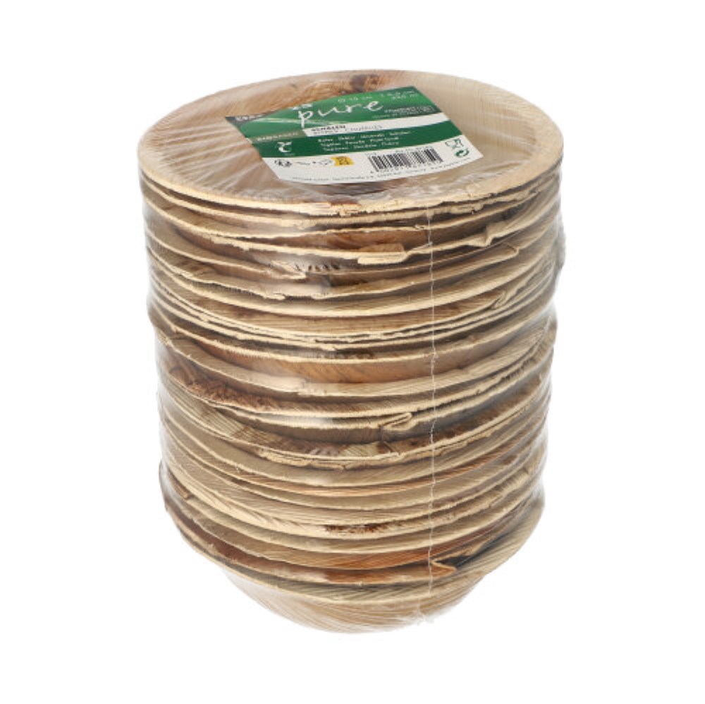 25 Schalen, Palmblatt "pure" rund 425 ml Ø 15 cm · 6,5 cm
