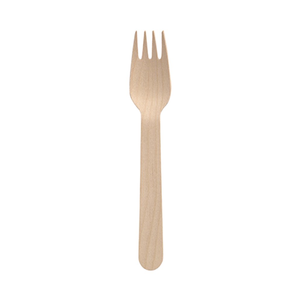 250 Gabeln Holz "pure" 16 cm