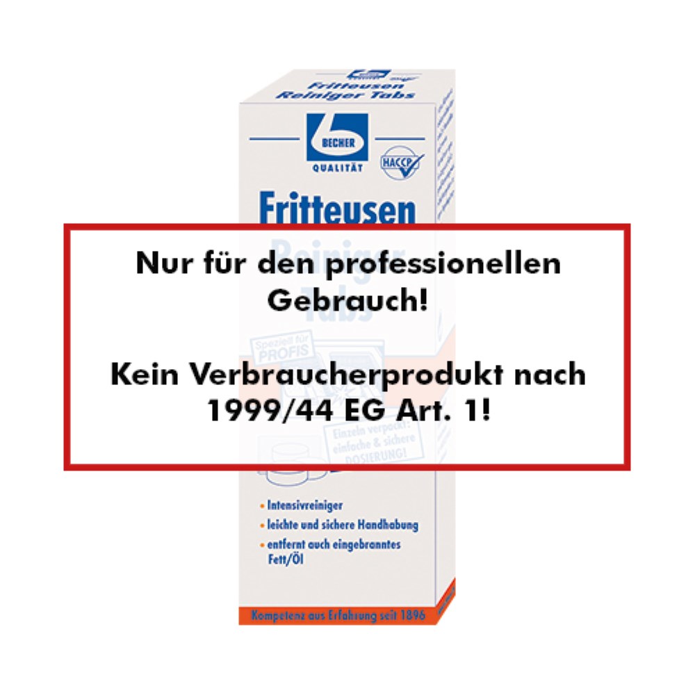 12 "Dr. Becher" Fritteusen Reiniger Tabs weiss 12 "Dr. Becher" Fritteusen Reiniger Tabs weiss