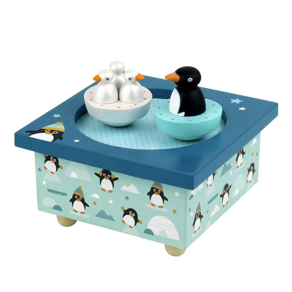 Spieldose Tanzende Pinguine