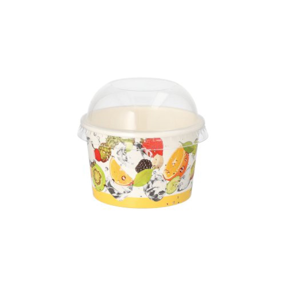 50 Deckel für Eisbecher PLA rund Ø 7,5 cm · 3 cm