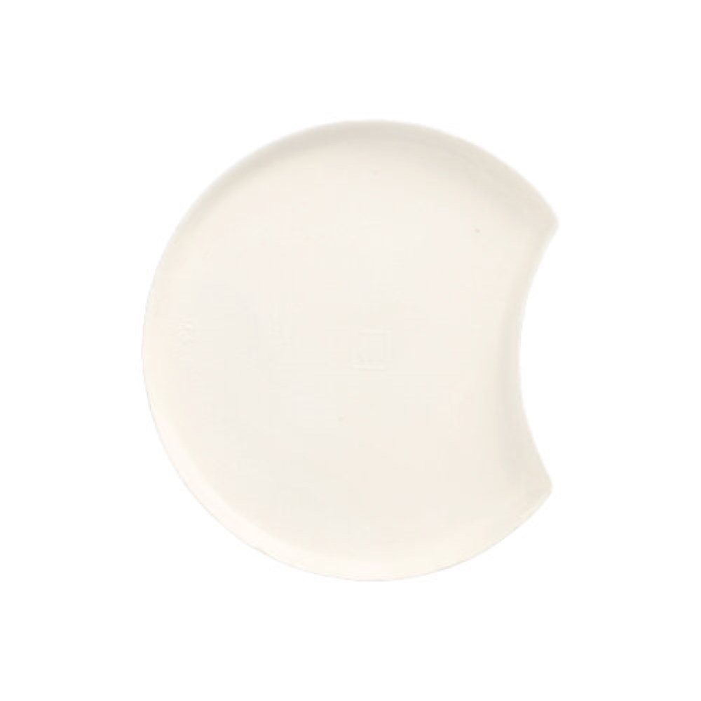 100 Teller Zuckerrohr "pure" Halbmond Ø 12 cm · 1 cm weiss "Cella"