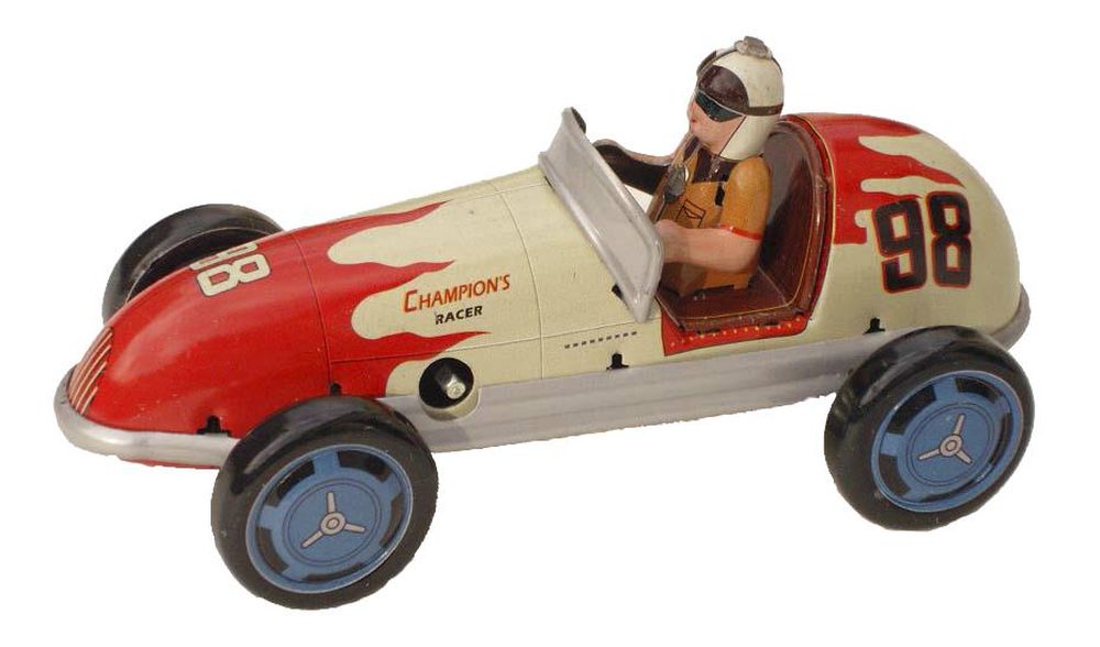 Blechspielzeug Rennwagen rot 14 cm  - Vintage Toy - Sammlerstück