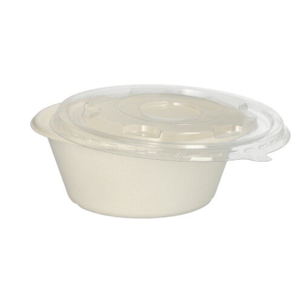 25 Schalen, Zuckerrohr "pure" 750 ml Ø 17 cm · 6,5 cm weiss