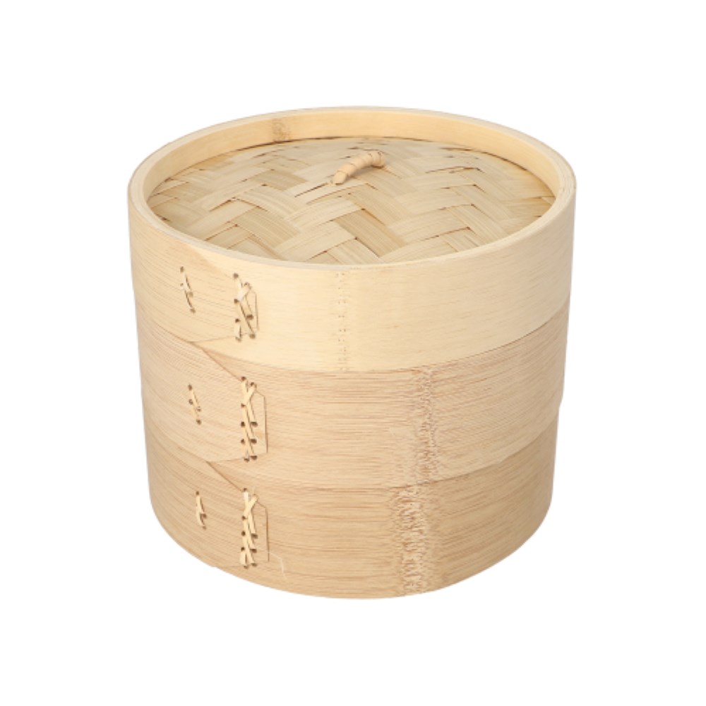 Dampfgarer Bambus "ASIA" Ø 18 cm · 13,5 cm 3-teilig