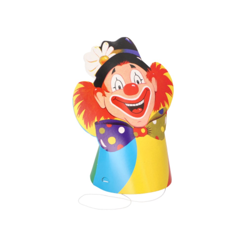5 Hütchen "Clowngesicht"