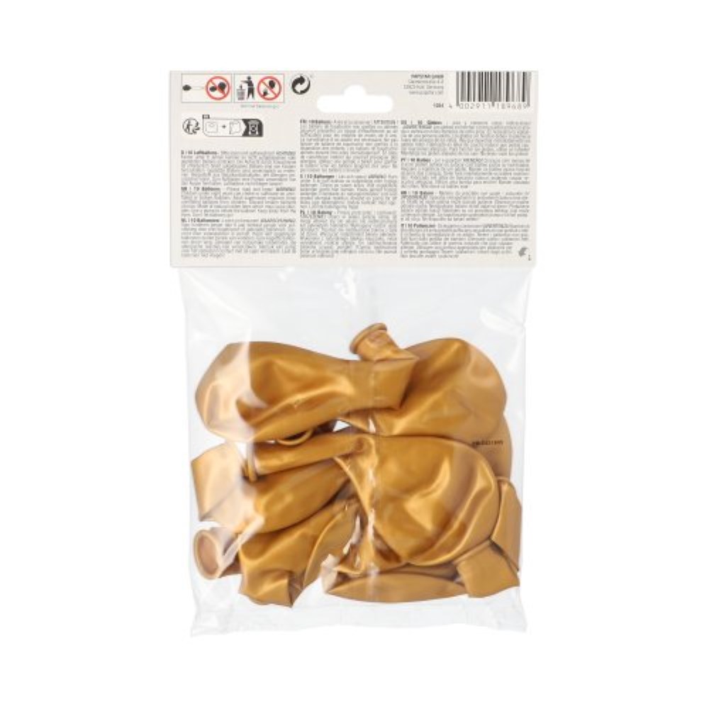 10 Luftballons Ø 25 cm gold