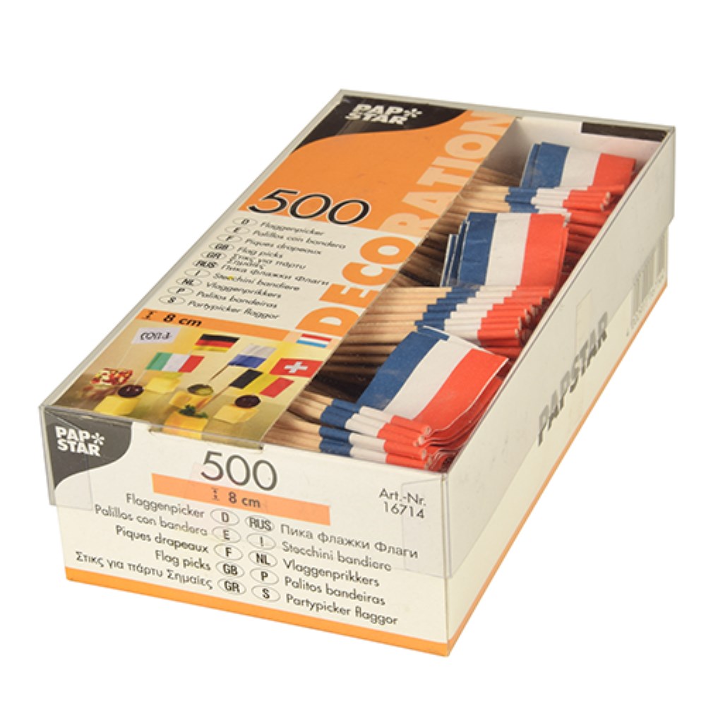 500 Deko-Picker 8 cm "Niederlande" 500 Deko-Picker 8 cm "Niederlande"