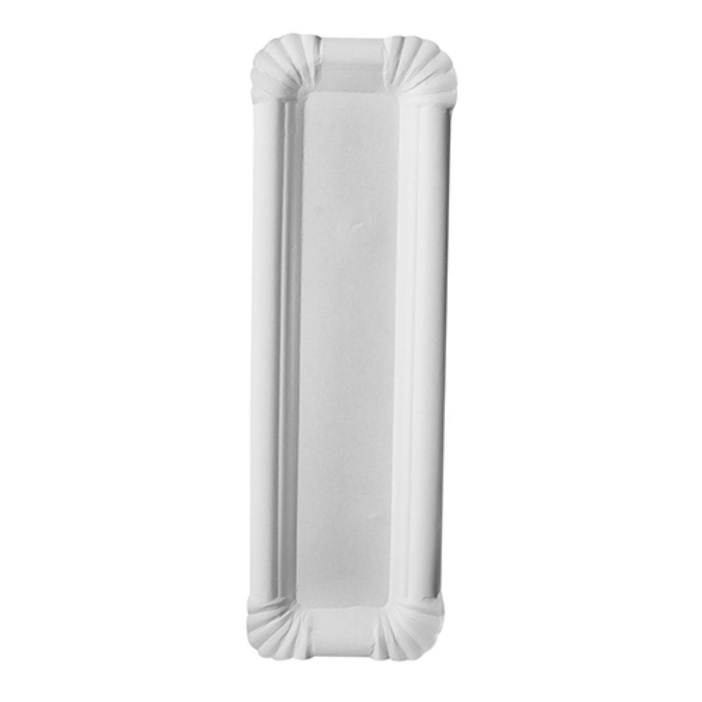 250 Teller, Pappe "pure" eckig 6,5 cm x 22 cm weiss