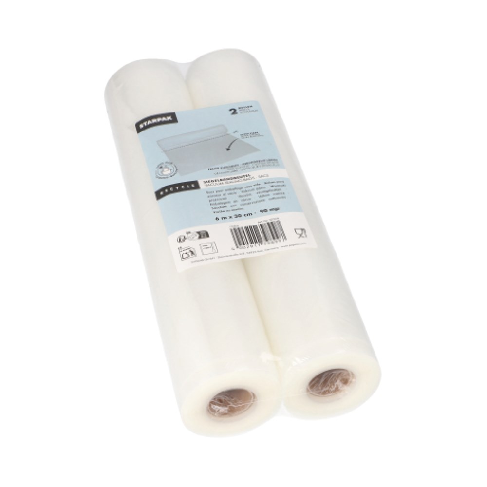 2 Rollen Siegelrandbeutel, PA / PE 6 m x 30 cm transparent "Sous Vide" Kochqualität