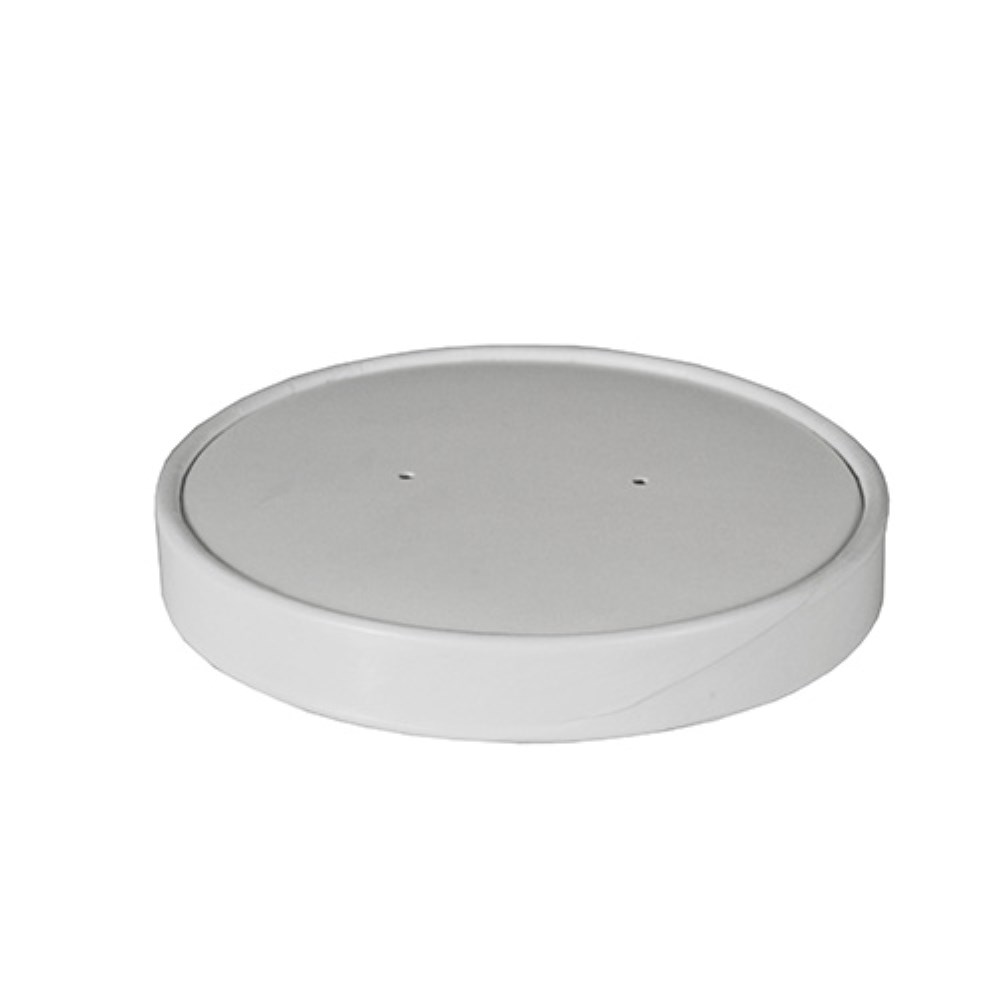 50 Deckel für Suppenbecher, Pappe "To Go" Ø 11,8 cm weiss
