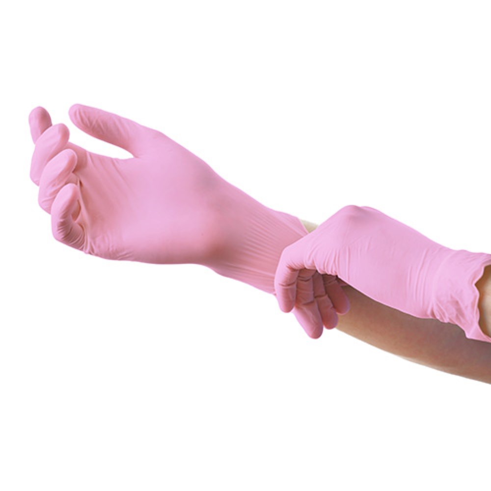 100 "Medi-Inn Classic" Handschuhe, Nitril puderfrei pink "Pink Plus" Größe: XL