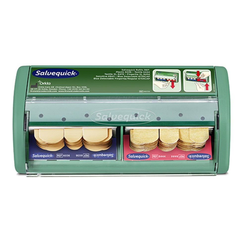 "Cederroth" Salvequick, Pflasterspender 11,4 cm x 22,6 cm x 5,4 cm grün "Cederroth" Salvequick, Pflasterspender 11,4 cm x 22,6 cm x 5,4 cm grün