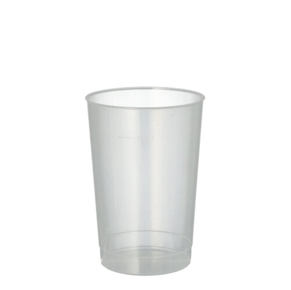 40 Mehrweg-Trinkbecher PP 0,2 l Ø 6,8 cm · 9,8 cm transluzent unzerbrechlich