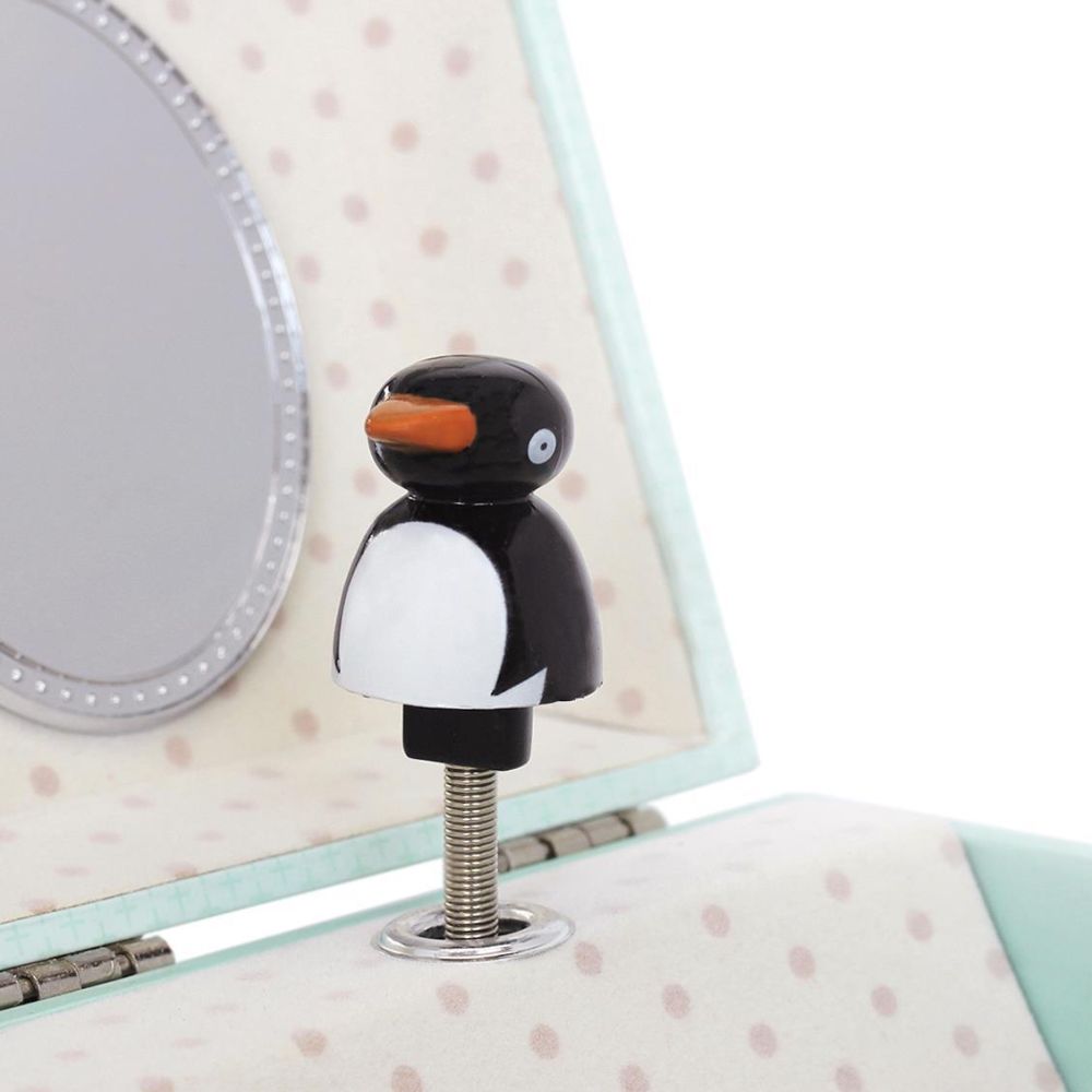 Phosphoreszierende Spieldose Penguin - Leuchtet in der Nacht