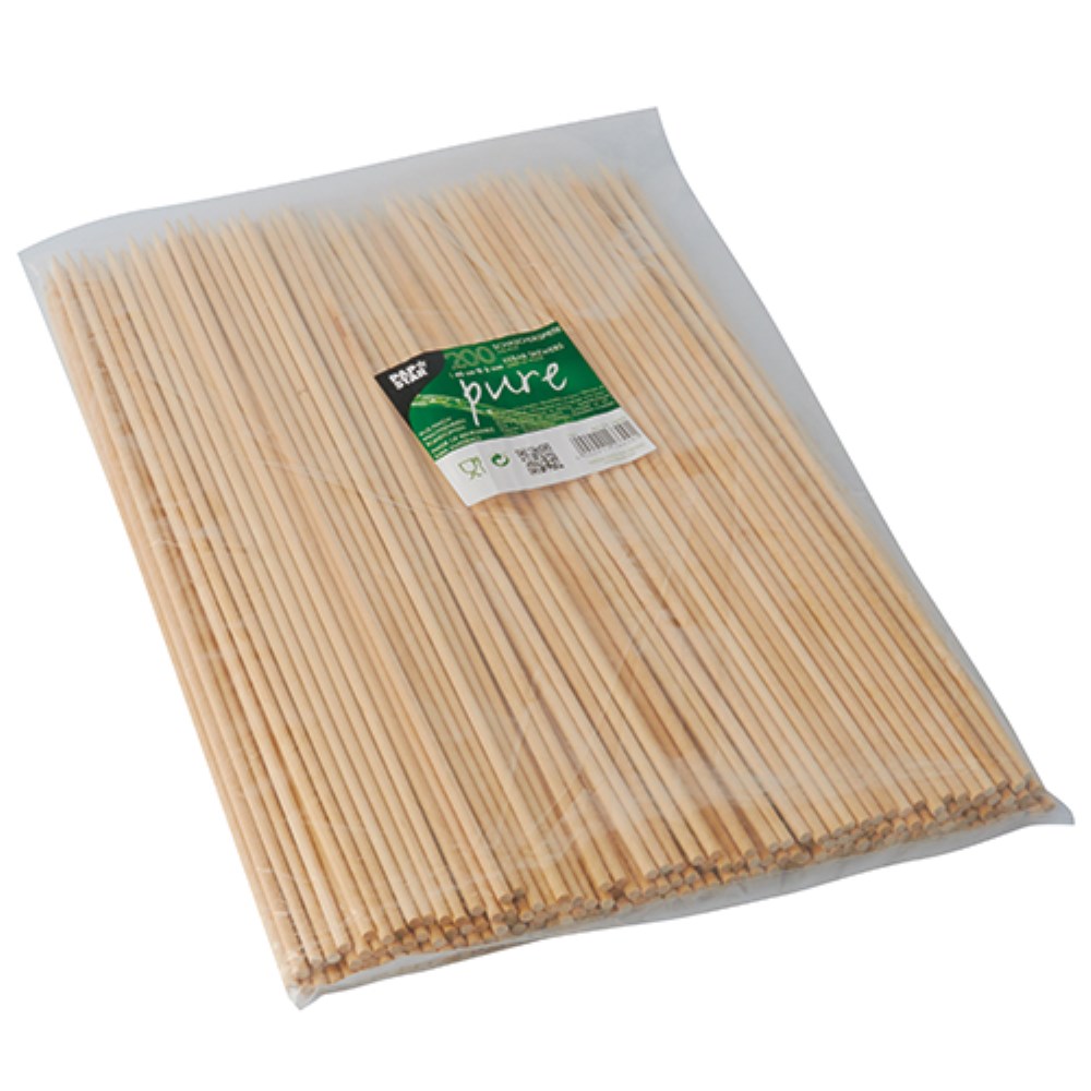 200 Schaschlikspieße, Holz "pure" Ø 5 mm · 40 cm