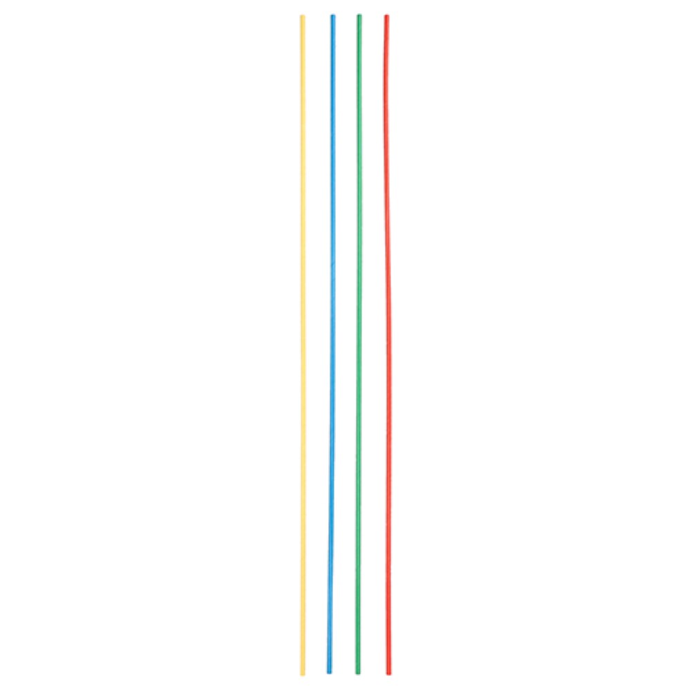 50 Trinkhalme, Maxi Papier Ø 6 mm · 80 cm farbig sortiert