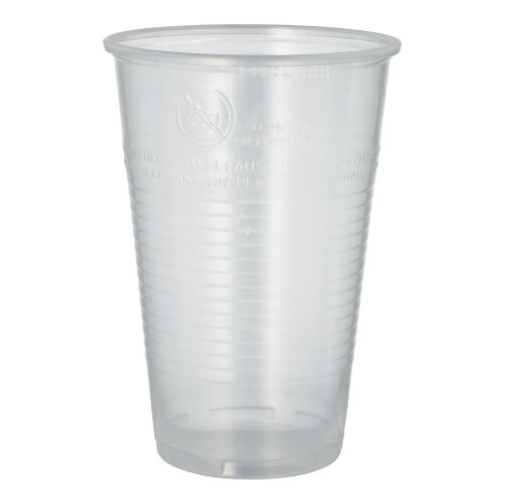 50 Trinkbecher, PP 0,5 l Ø 9,5 cm · 13,7 cm transparent mit Schaumrand