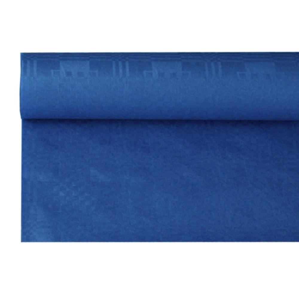 Papiertischtuch mit Damastprägung 8 m x 1,2 m dunkelblau