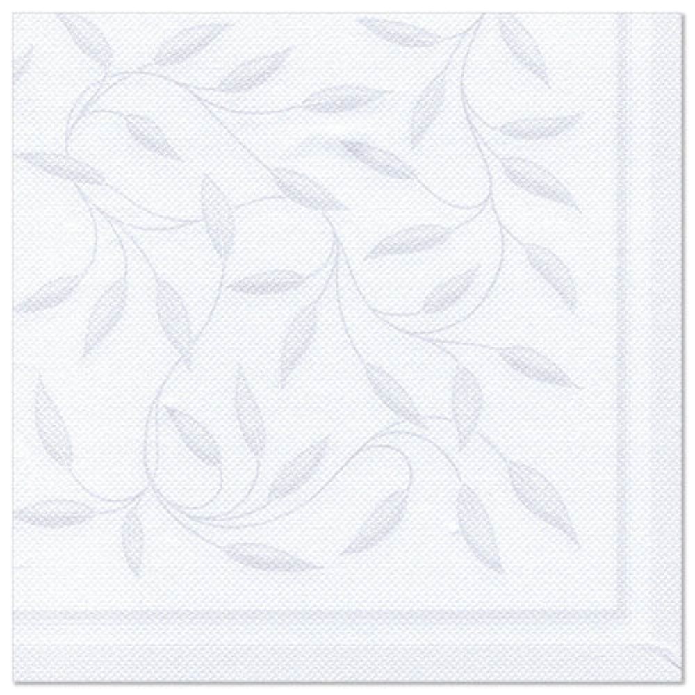 50 Servietten "ROYAL Collection" 1/4-Falz 40 cm x 40 cm weiss "New Mediterran"