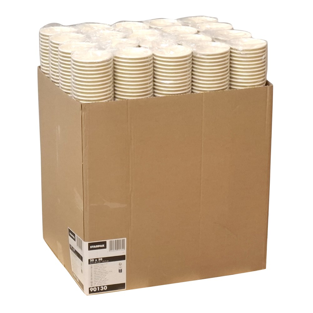 50 Trinkbecher, Pappe "To Go" 0,4 l Ø 9 cm · 13,9 cm "Coffee Rings"