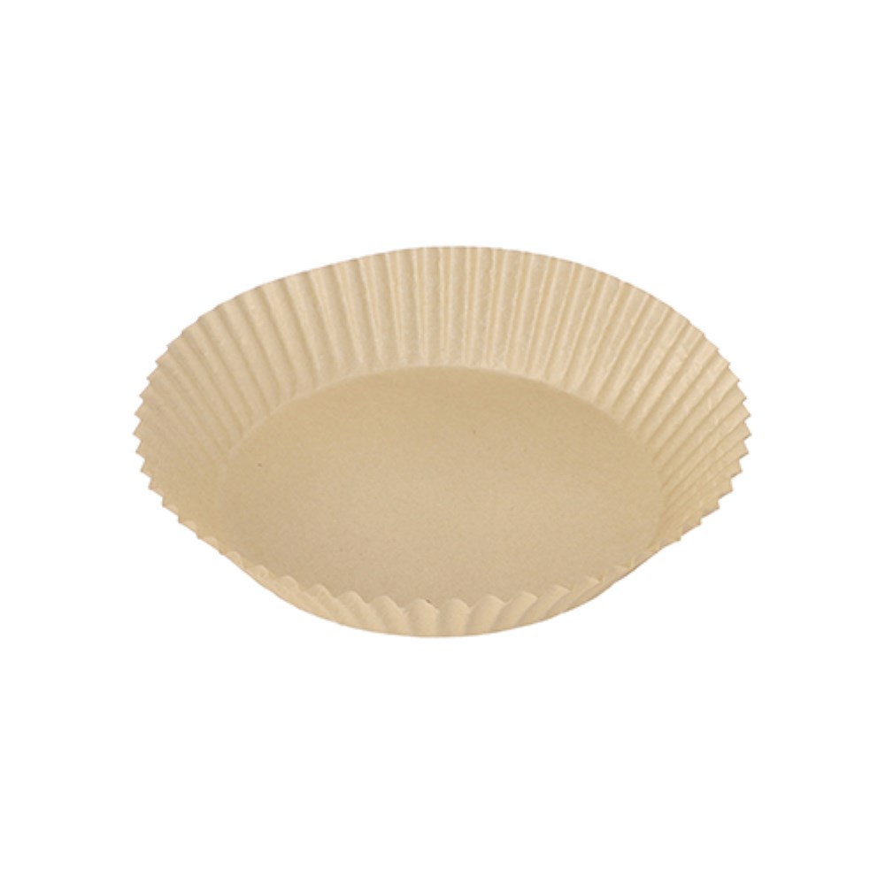 100 Backpapiere Ø 16 cm · 4,5 cm braun für Heißluftfritteusen