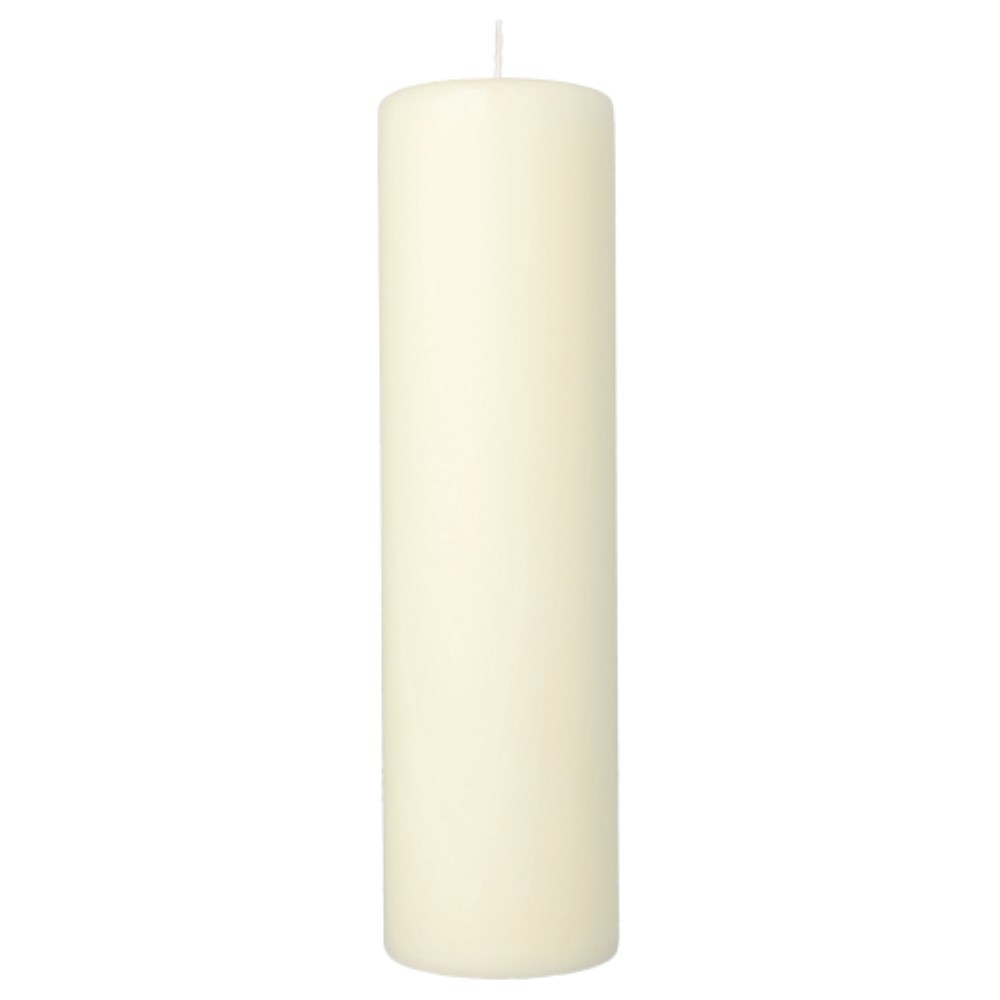 Stumpenkerze Ø 80 mm · 290 mm elfenbein "Ivory" mit Flachkopf