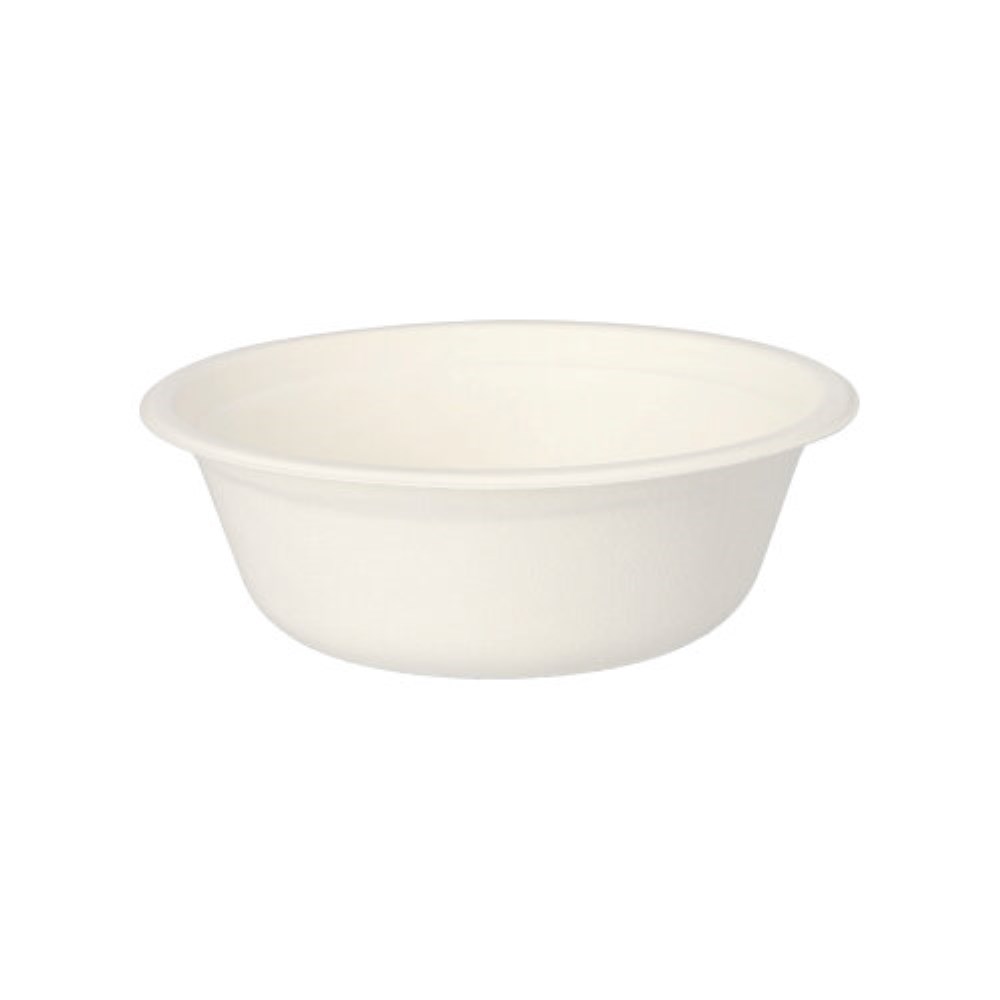 50 Schalen, Zuckerrohr "pure" 500 ml Ø 15,5 cm · 5,4 cm weiss