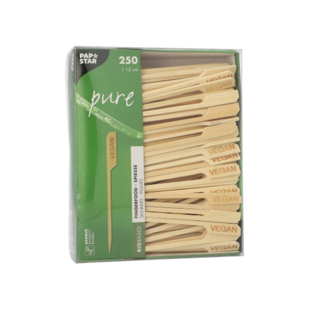 250 Fingerfood - Spieße "pure" 12 cm "VEGAN"
