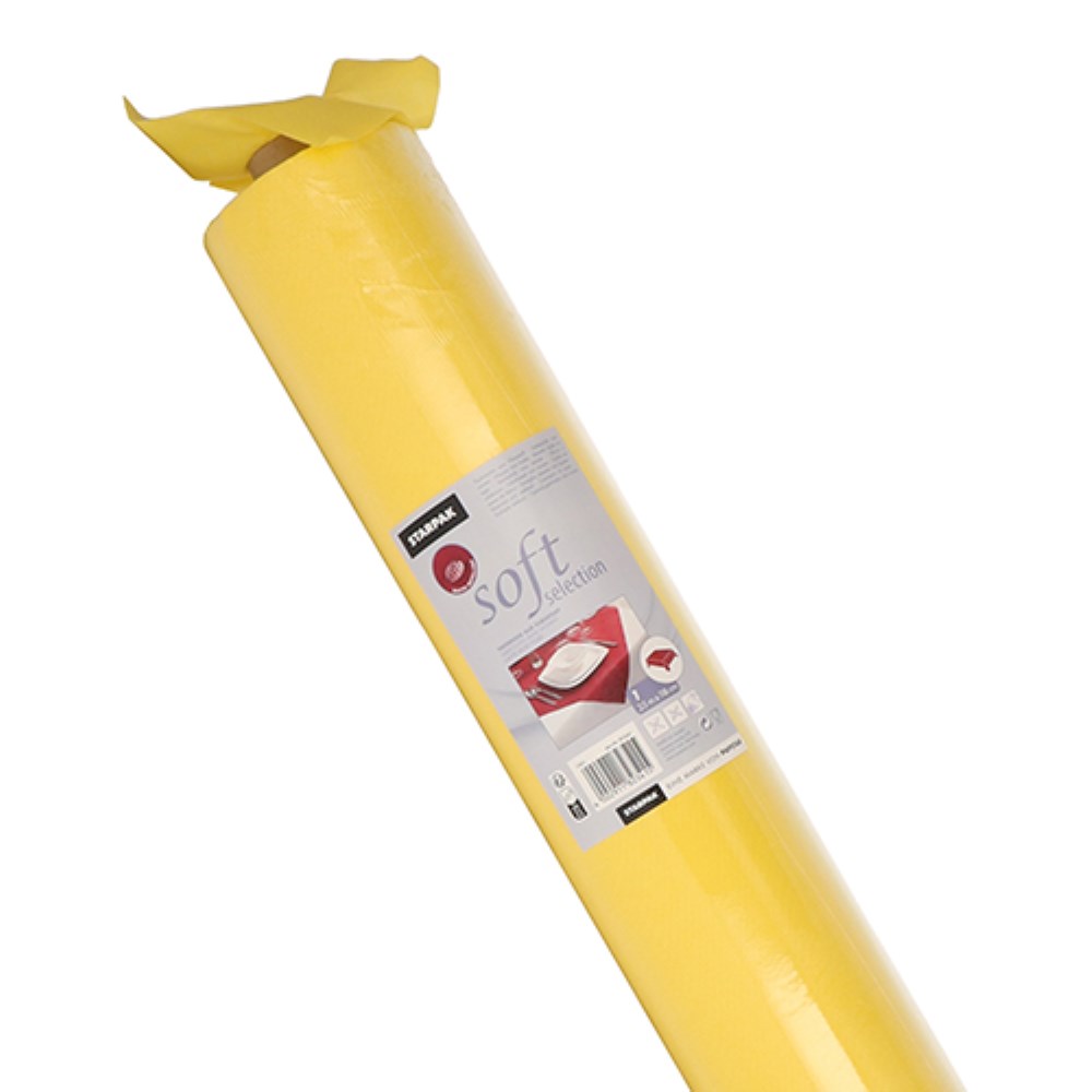 Tischdecke, stoffähnlich, Vlies "soft selection" 25 m x 1,18 m gelb