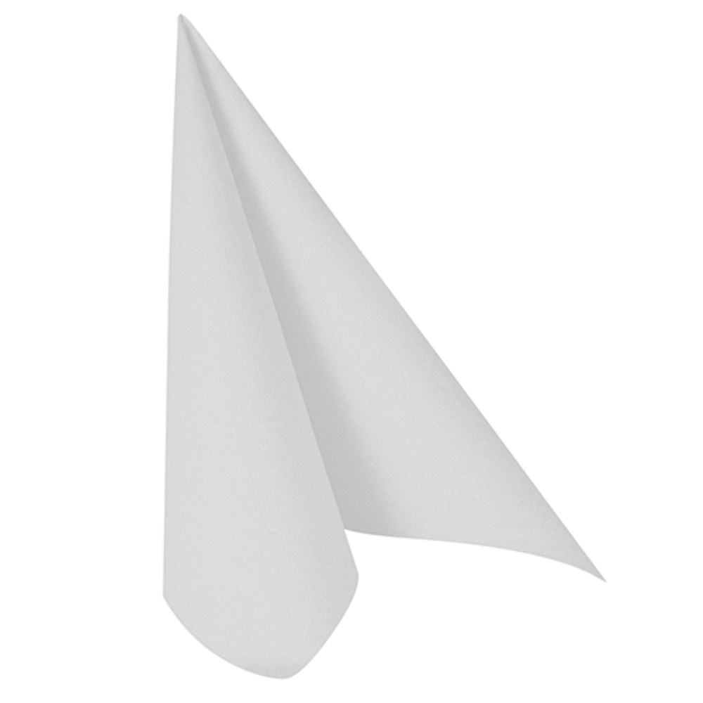 50 Servietten "ROYAL Collection" 1/4-Falz 40 cm x 40 cm weiss in Papierverpackung
