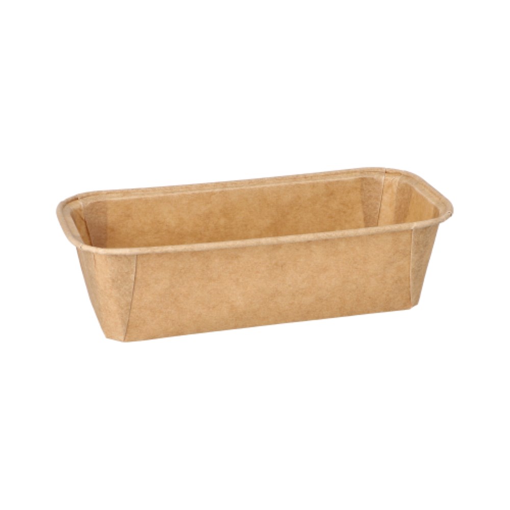 25 Backformen eckig 523 ml 5 cm x 8,5 cm x 18,8 cm braun