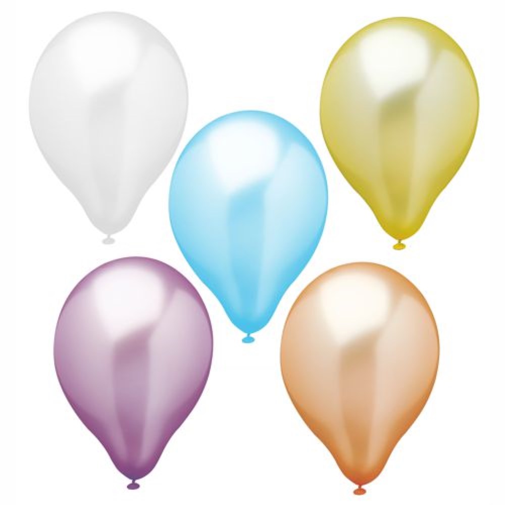 10 Luftballons Ø 25 cm farbig sortiert "Pearly"