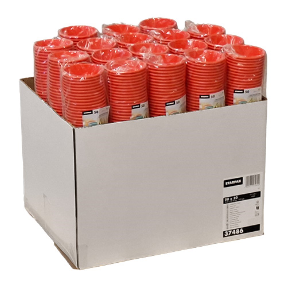 50 Trinkbecher, Pappe "To Go" 0,2 l Ø 8 cm · 9,2 cm rot