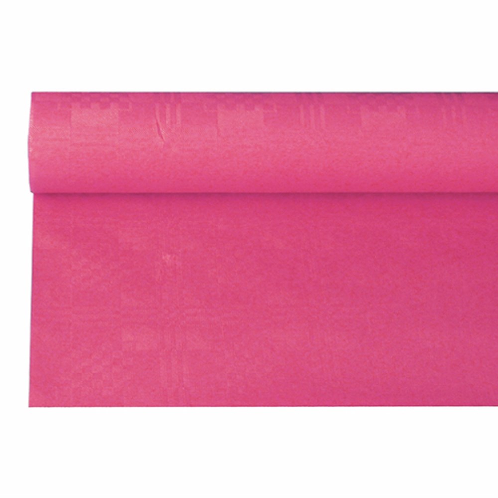 Papiertischtuch mit Damastprägung 6 m x 1,2 m fuchsia