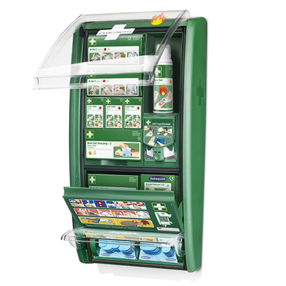 "Cederroth" First Aid & Burn Station 11,7 cm x 29,4 cm x 57,2 cm grün detectable