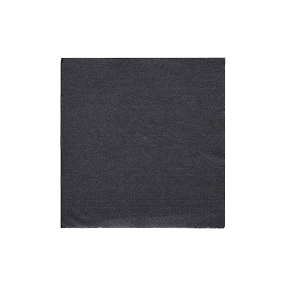 20 Servietten "DAILY Collection" 1/4-Falz 24 cm x 24 cm schwarz