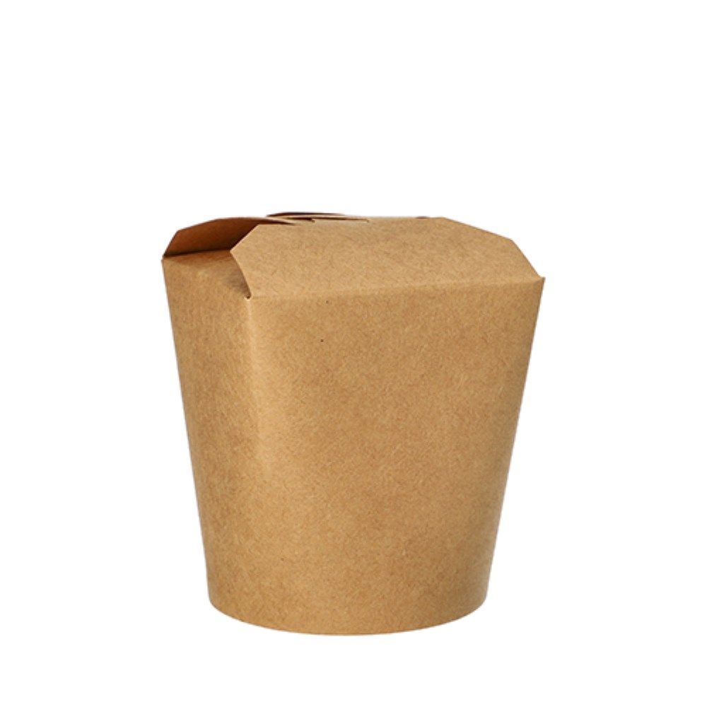 25 Snackboxen, Pappe rund 550 ml 9,7 cm x 8,6 cm x 7,4 cm braun