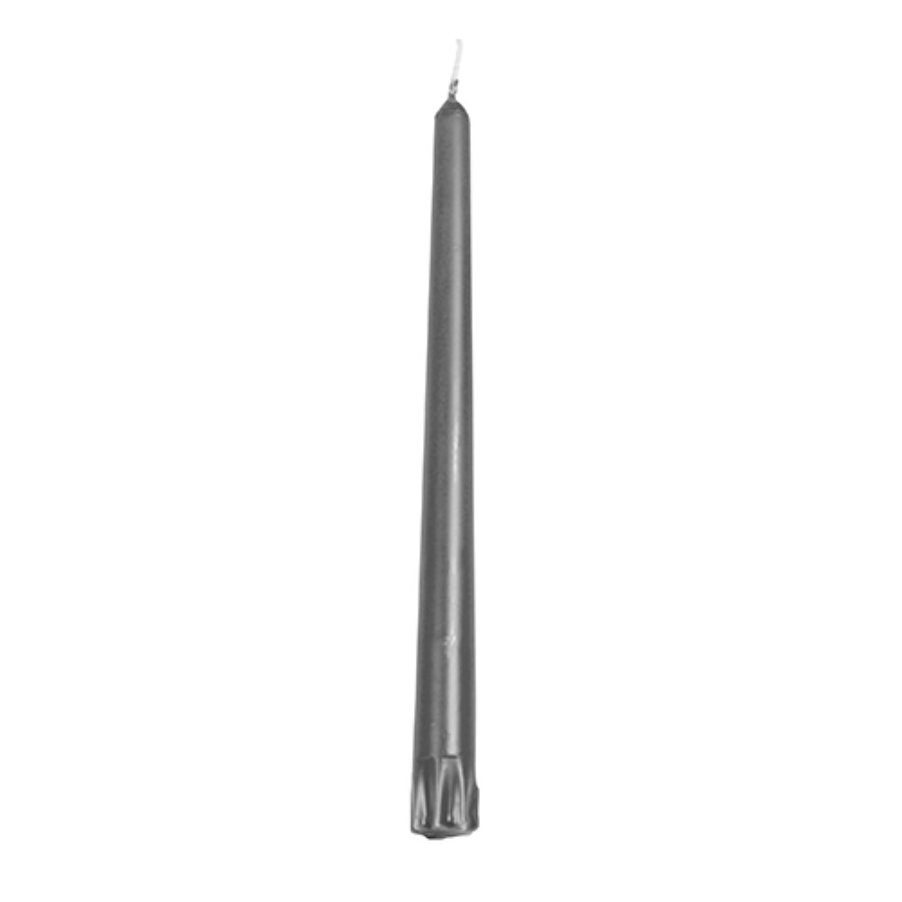 8 Leuchterkerzen Ø 2,2 cm · 25 cm grau aus 100 % Stearin