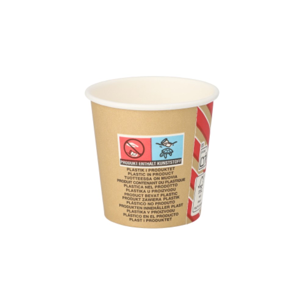 50 Trinkbecher, Pappe 0,1 l Ø 6,2 cm · 5,8 cm "Coffee Line"