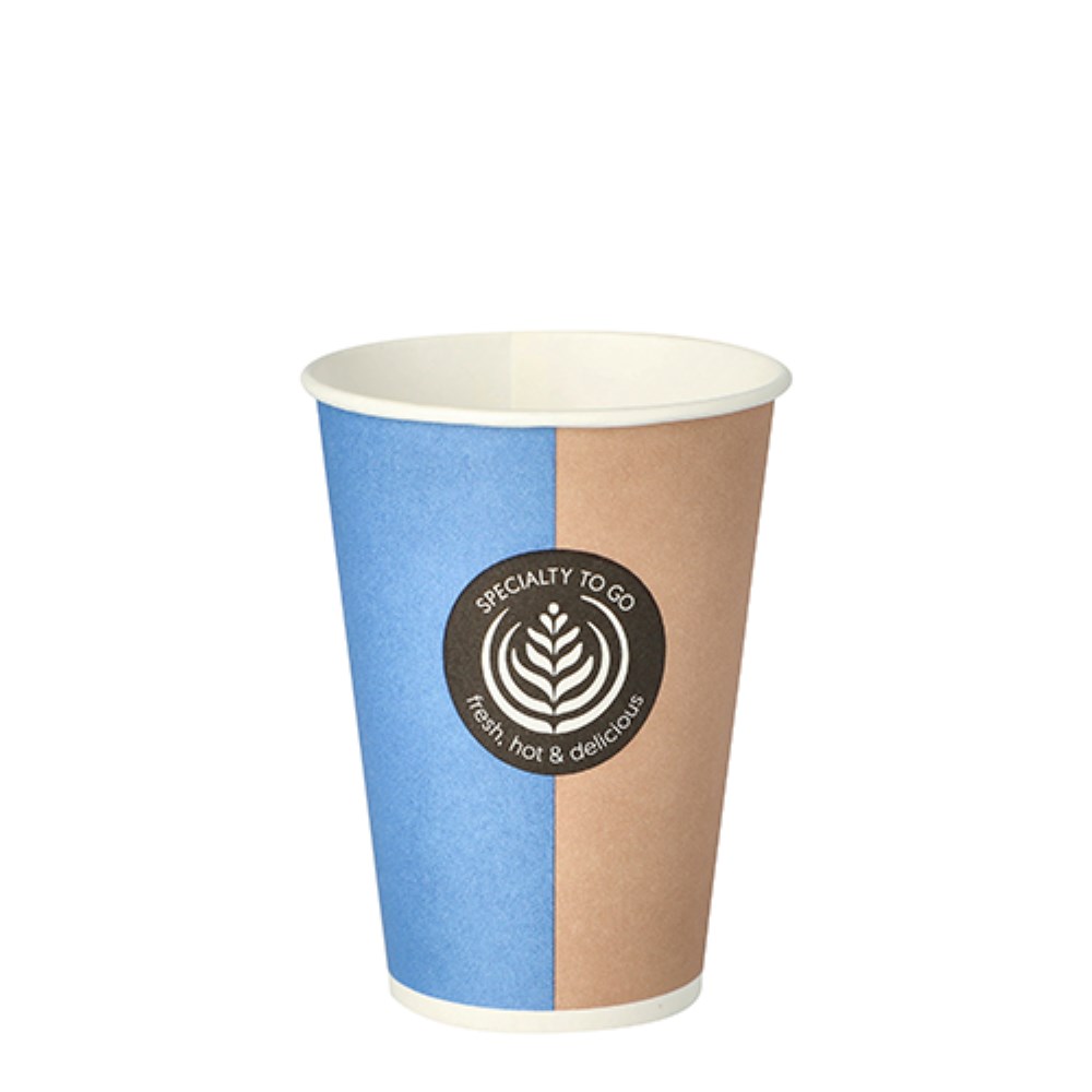 100 Automatenbecher, Pappe "To Go" 0,18 l Ø 7,01 cm · 9,2 cm "Barista Time"