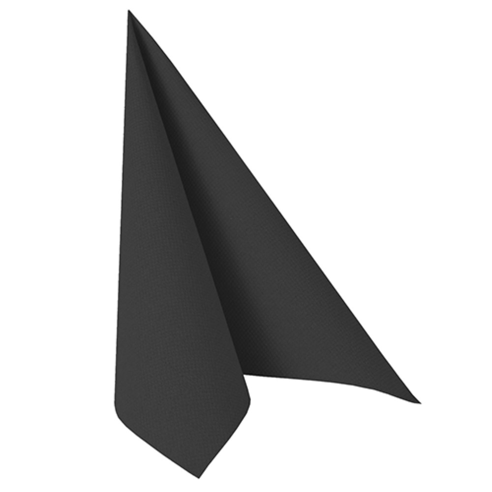 20 Servietten "ROYAL Collection" 1/4-Falz 40 cm x 40 cm schwarz