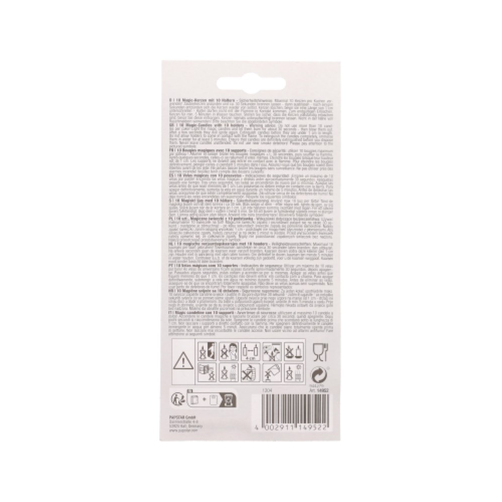 10 Magic-Kerzen mit Halter 6 cm farbig sortiert