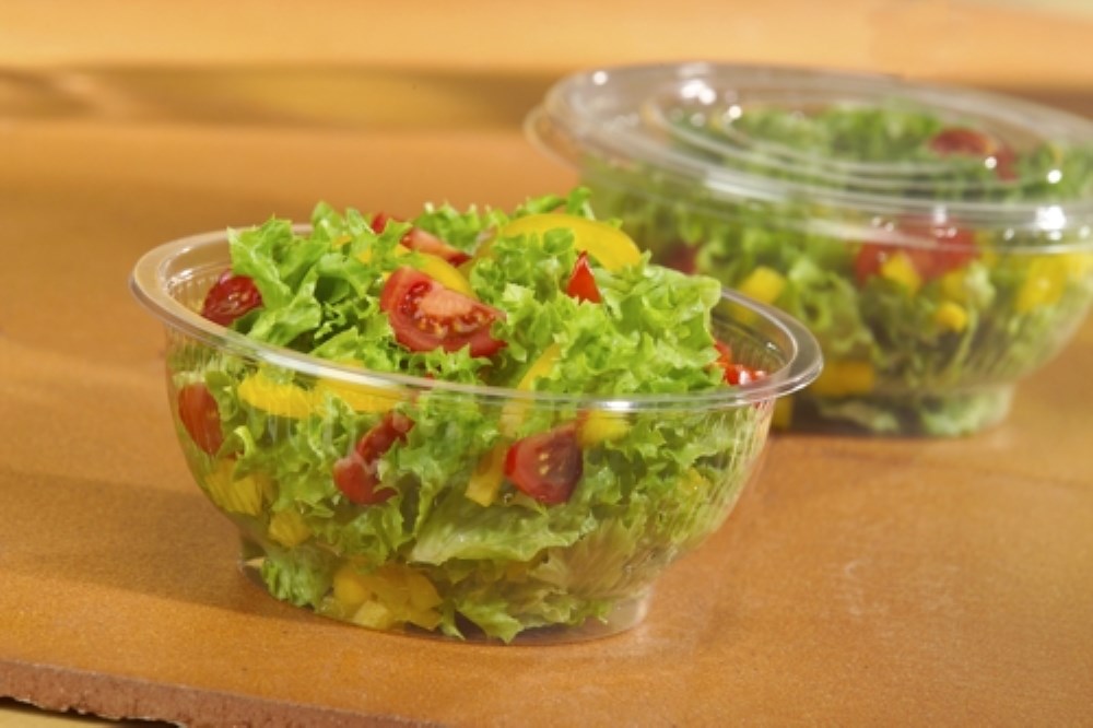 50 Salatschalen, R-PET rund 1 l Ø 18 cm · 7,5 cm glasklar