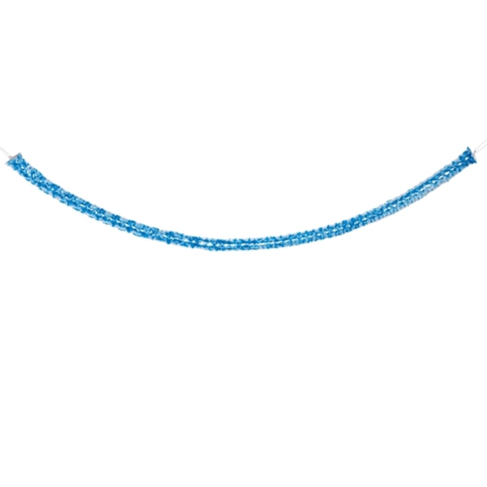 2 Girlanden, Papier Ø 8 cm · 2 m "Bayrisch Blau - Mini" schwer entflammbar
